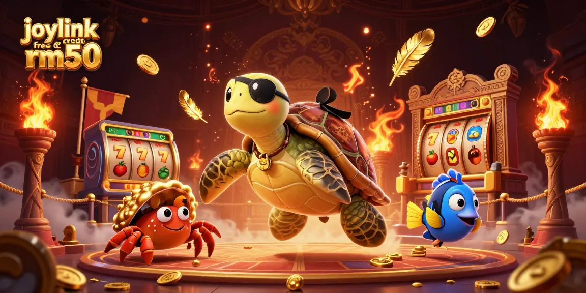 Join the excitement with joylink free credit rm50, featuring vibrant casino elements and playful characters.