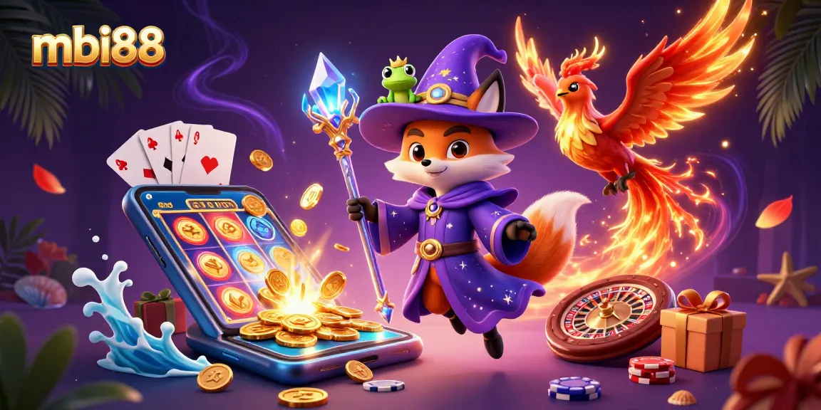 Play exciting slots and games at mbi88, where magic meets entertainment in a vibrant casino setting.
