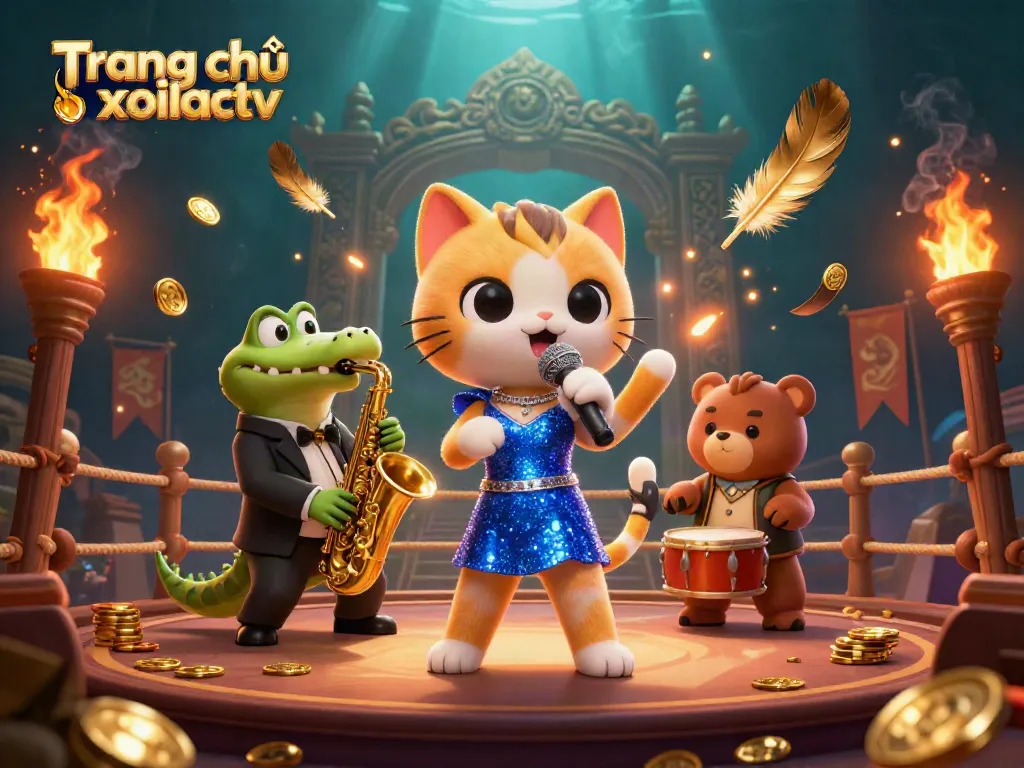 Experience exciting action on Trang chủ xoilactv with vibrant characters in a dynamic casino scene.