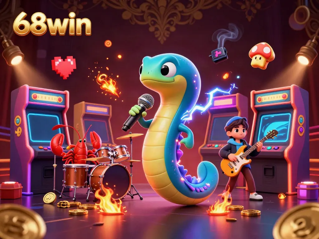 Experience thrilling gameplay at 68win with a vibrant underwater casino scene featuring dynamic characters.