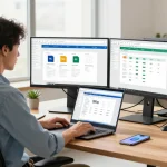 Workspace setup featuring the WPS Official Website applications for productivity and collaboration.
