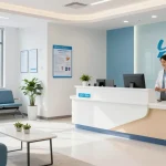 Hair transplant Istanbul consultation at a modern health clinic, featuring compassionate doctor-patient interaction and advanced medical equipment.